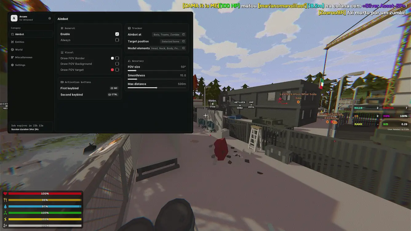 Screenshot 8 do cheat Unturned Arcane para Unturned